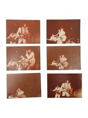 Elvis Presley 3.5 x 4.75 Concert 1970s Photos Lot Of 6 Candid Original Snapshots